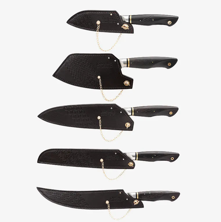 5x Premium Leather Sheaths