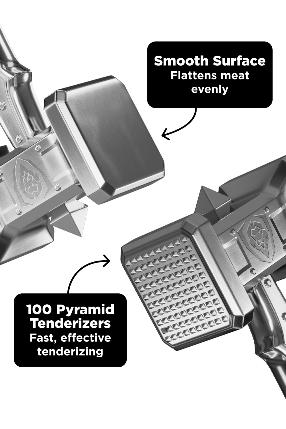 The Gladiator Bundle | 14" Annihilator Meat Cleaver with Stand + 15" Meat Tenderizer