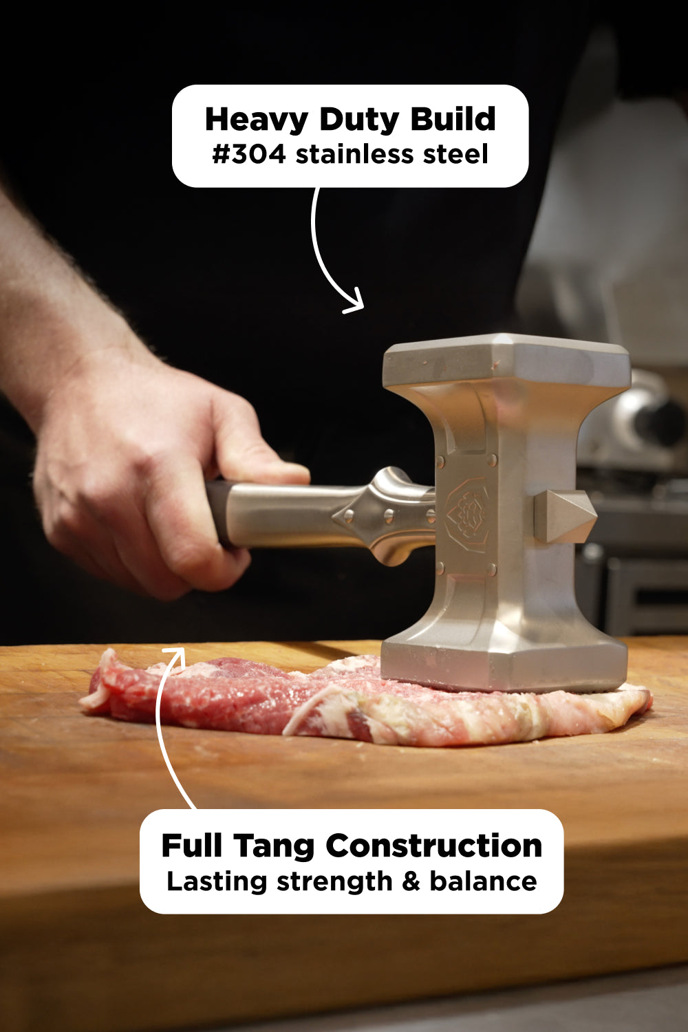 The Gladiator Bundle | 14" Annihilator Meat Cleaver with Stand + 15" Meat Tenderizer