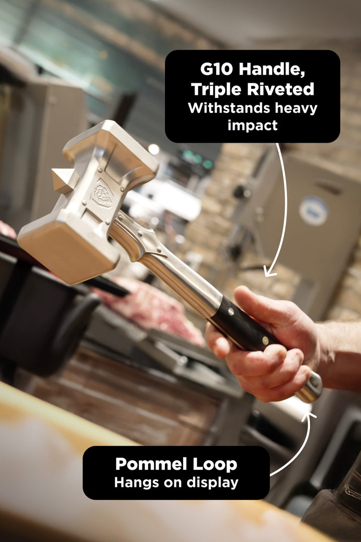 The Gladiator Bundle | 14" Annihilator Meat Cleaver with Stand + 15" Meat Tenderizer