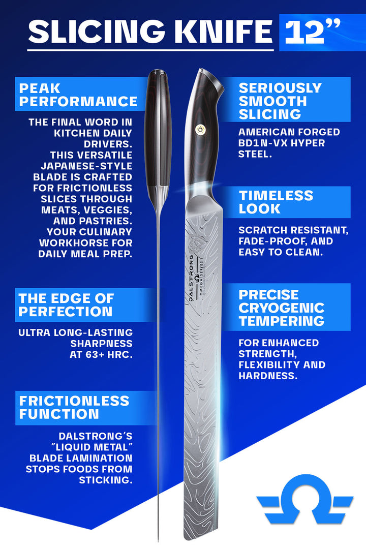 Dalstrong omega series 12 inch slicer knife specification.