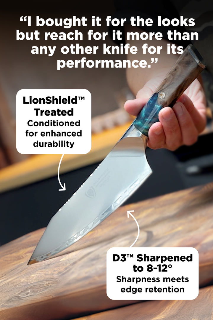 Valhalla Pro | 9.5" Chef Knife + 7" Santoku Knife + 6.5" Fillet Knife 8