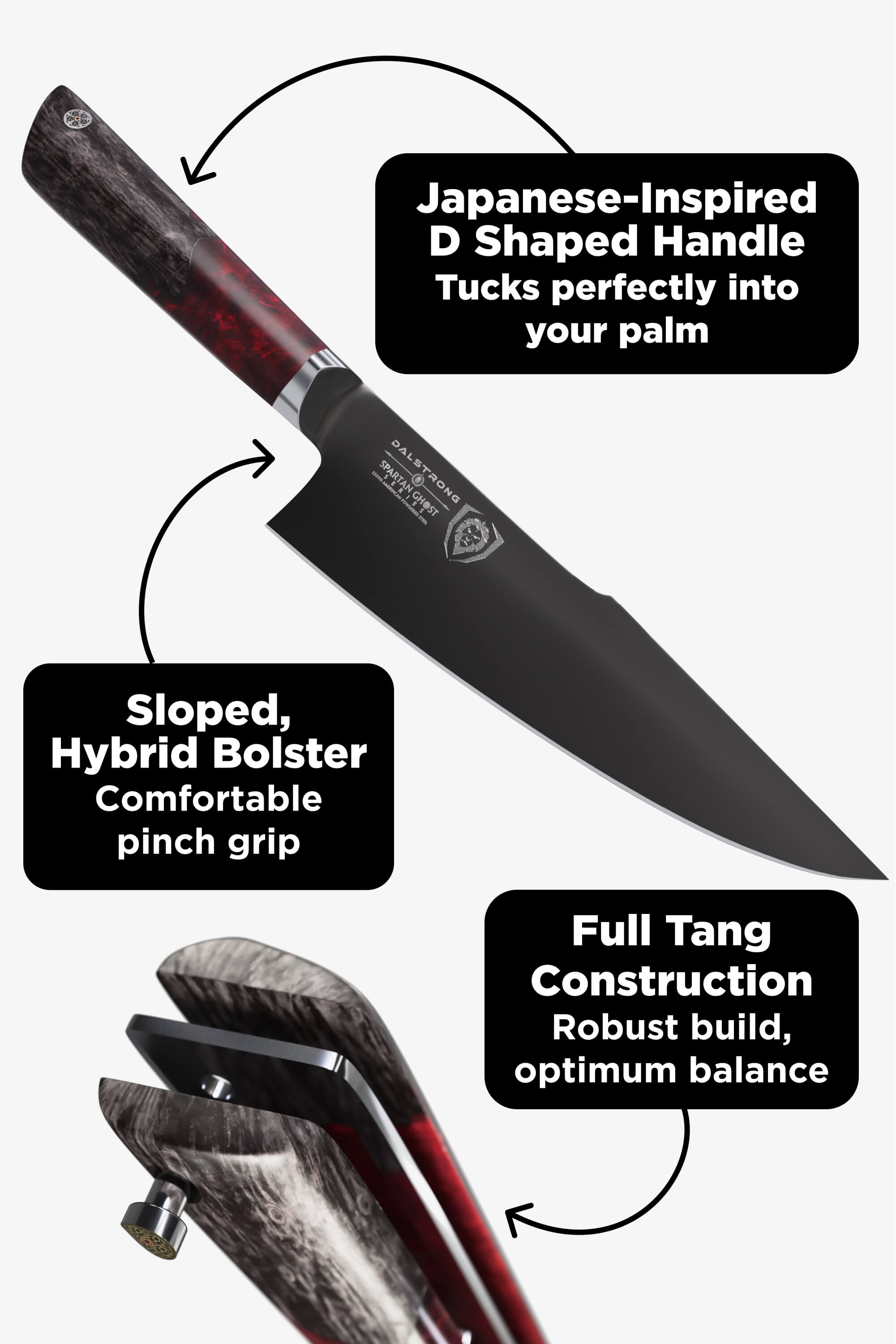 Chef's Knife 8" | Spartan Ghost™ Series | Dalstrong ©