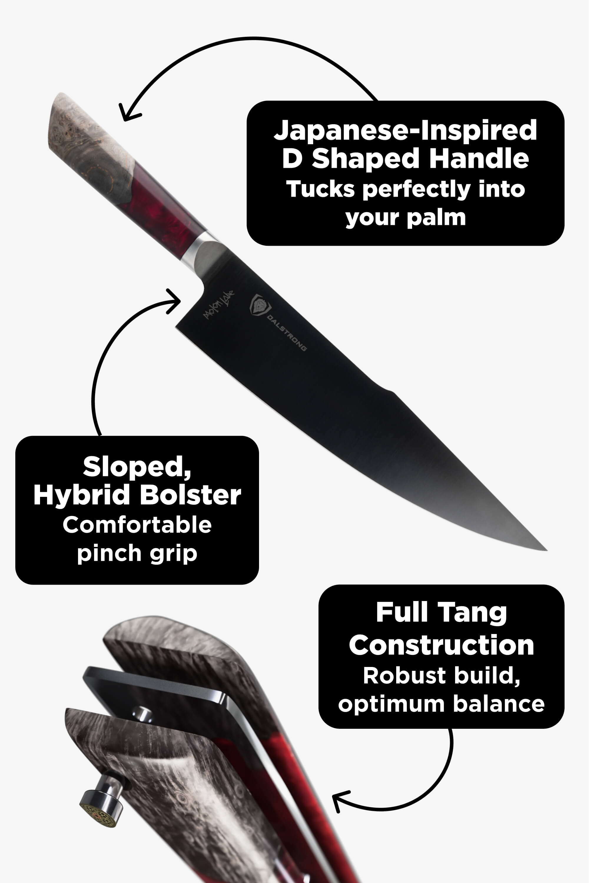Chef's Knife 9.5" | Spartan Ghost™ Series | Dalstrong ©