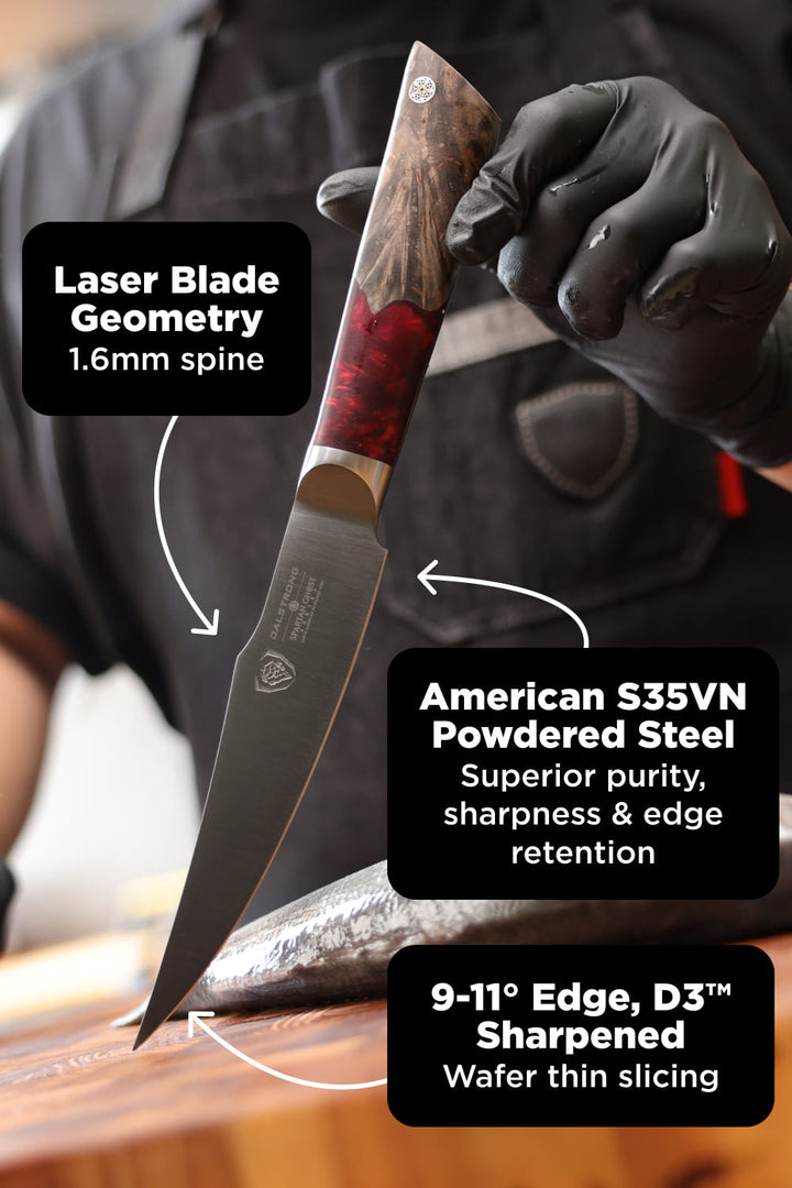 Curved Fillet Knife 6.5" | Spartan Ghost™ Series | Dalstrong ©