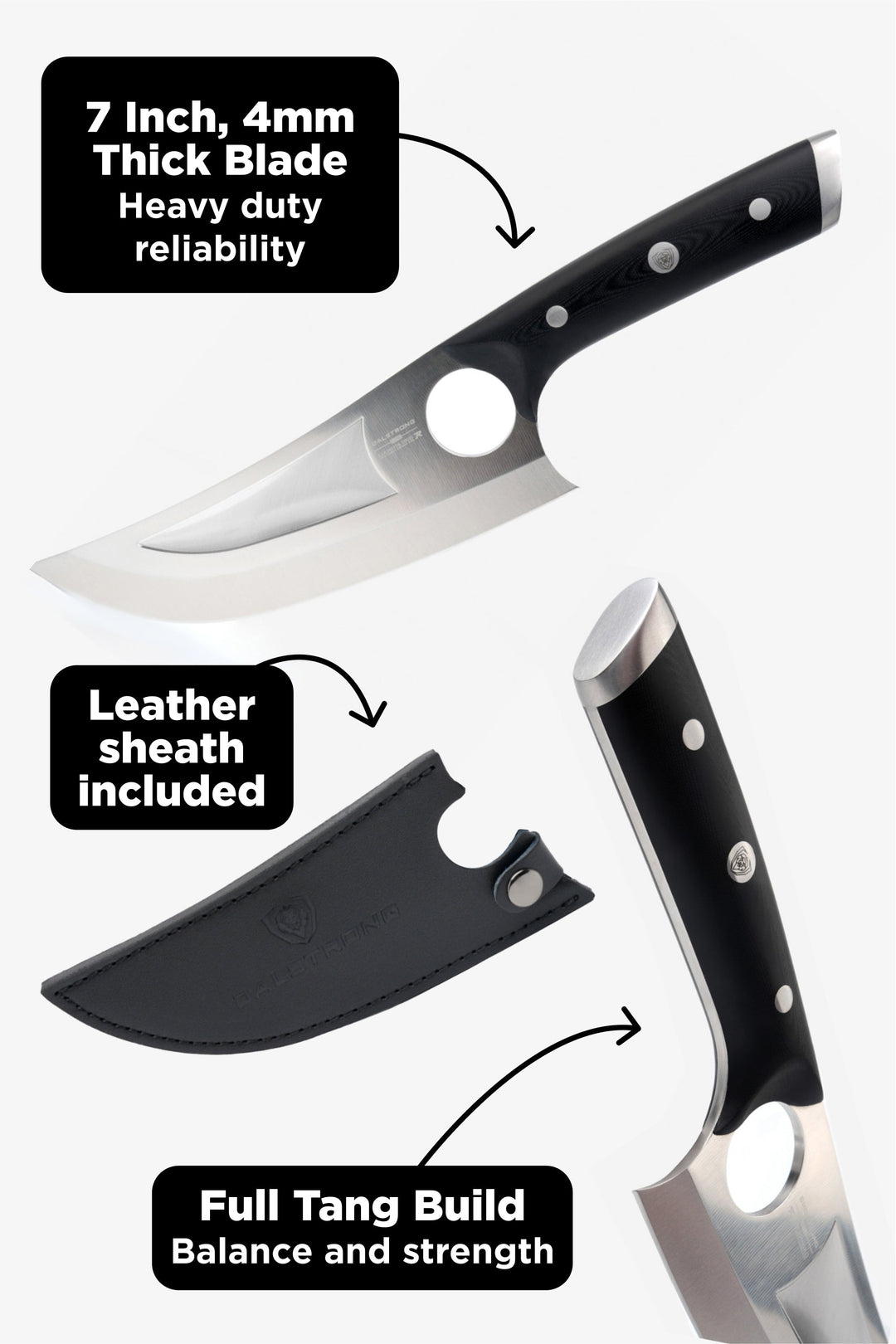 Venator Knife 7" | Gladiator Series | NSF Certified | Dalstrong © - 13