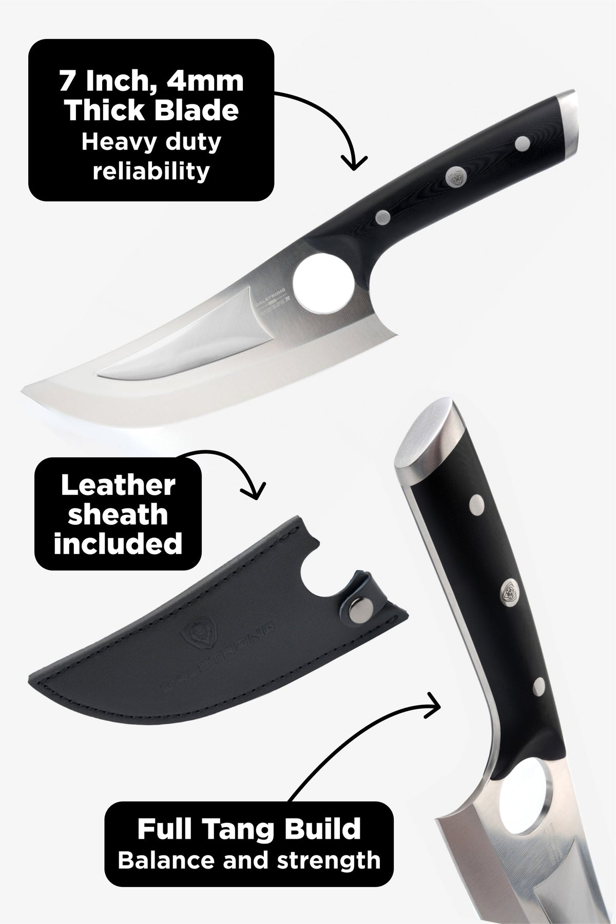 Venator Knife 7" | Gladiator Series | NSF Certified | Dalstrong © 13