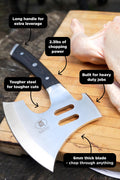 Meat Chopper 8" with Acacia Wood Stand