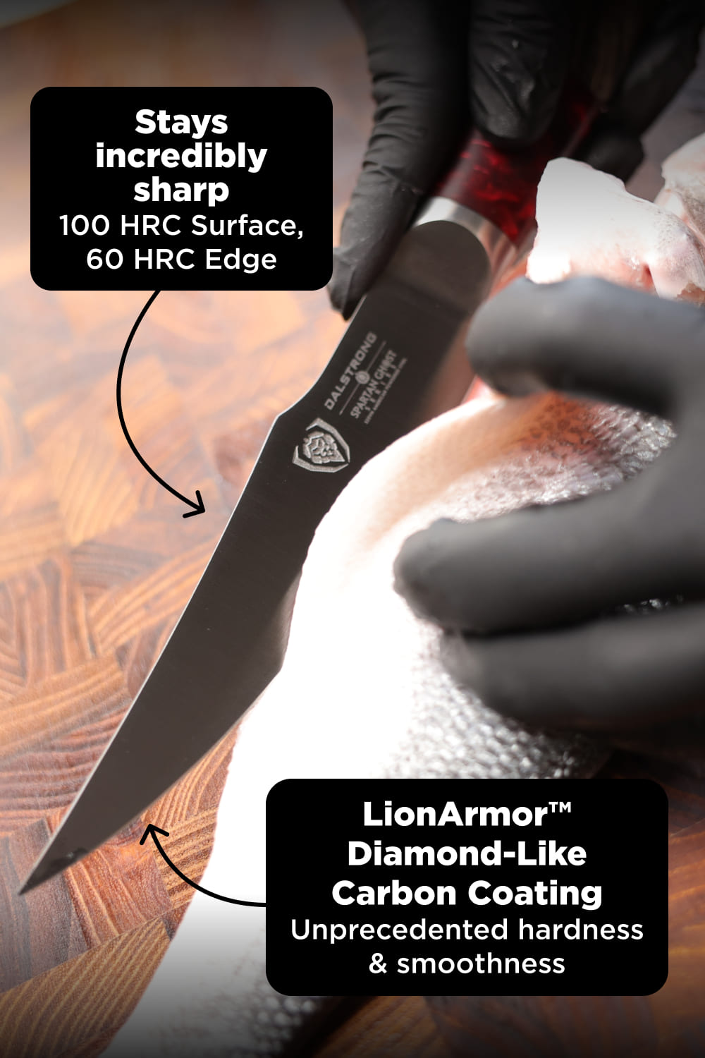 Curved Fillet Knife 6.5" | Spartan Ghost™ Series | Dalstrong ©