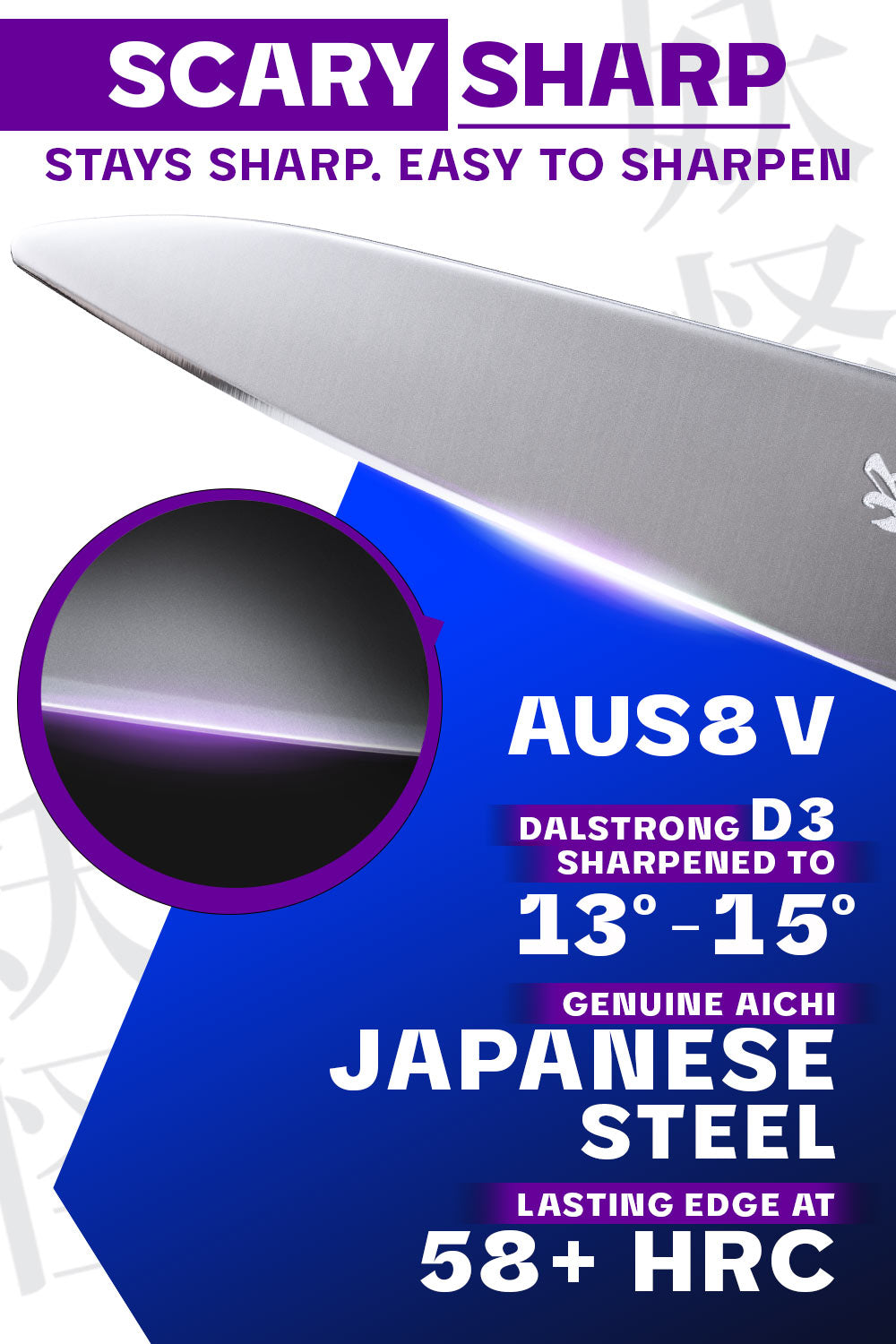 Dalstrong phantom series 4 inch paring knife with pakka wood handle featuring it's razor sharp japanese steel blade.
