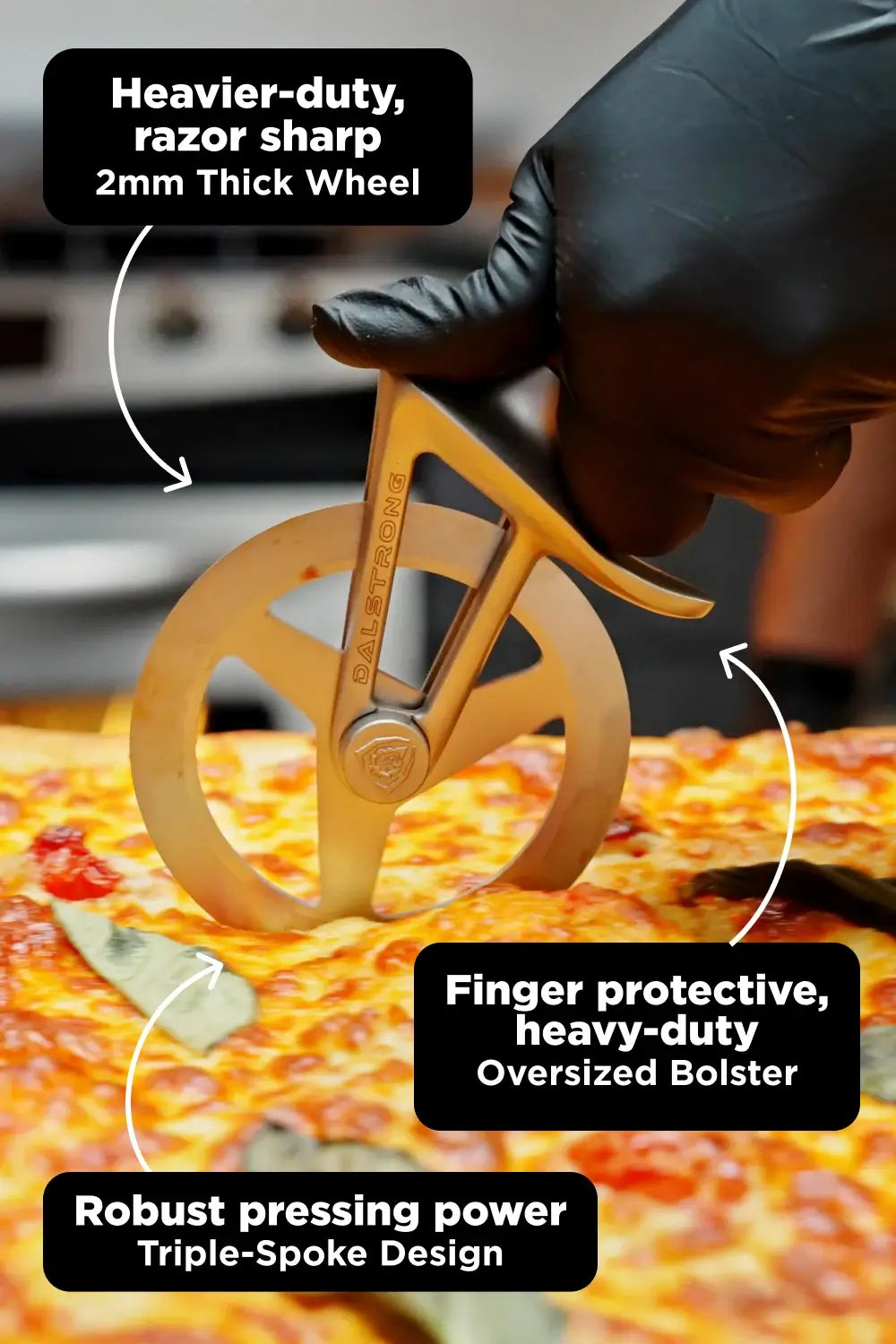 Pizza Wheel & Cutter | "The Orbit Razor" | Dalstrong © 5