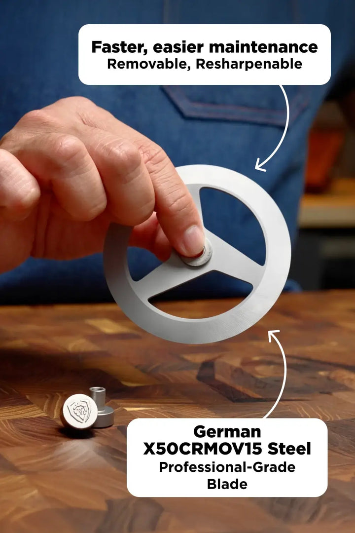 Pizza Wheel & Cutter | Olive Wood Handle | Wheel Series | Dalstrong © 8