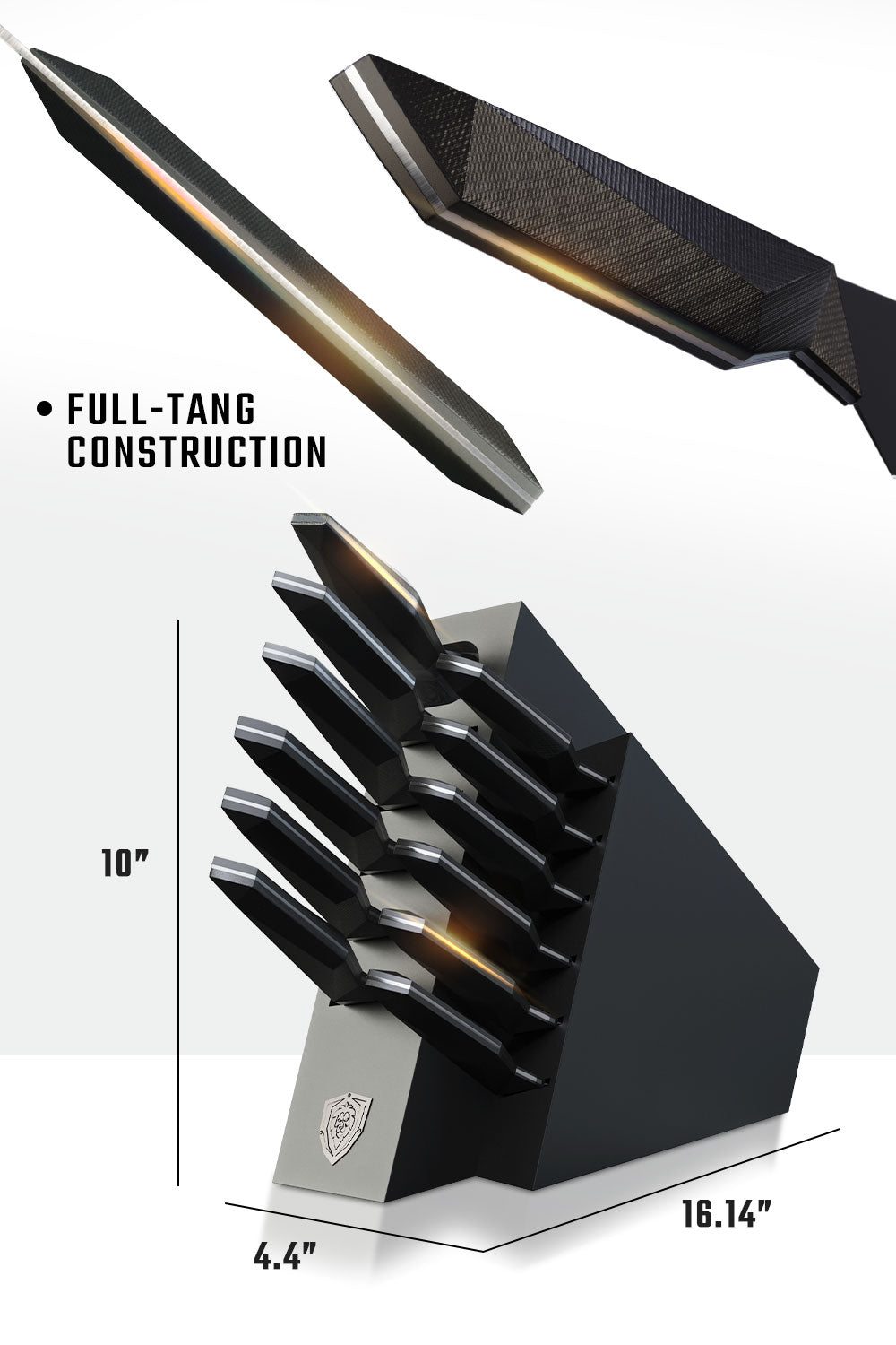 12-Piece Knife Block Set | Shadow Black Series | NSF Certified | Dalstrong ©