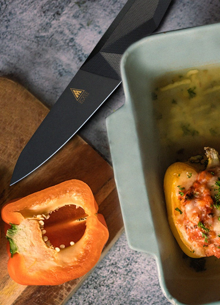 Shadow Black Bundle | 8" Chef's Knife + 3.75" Paring Knife + 9" Honing Steel