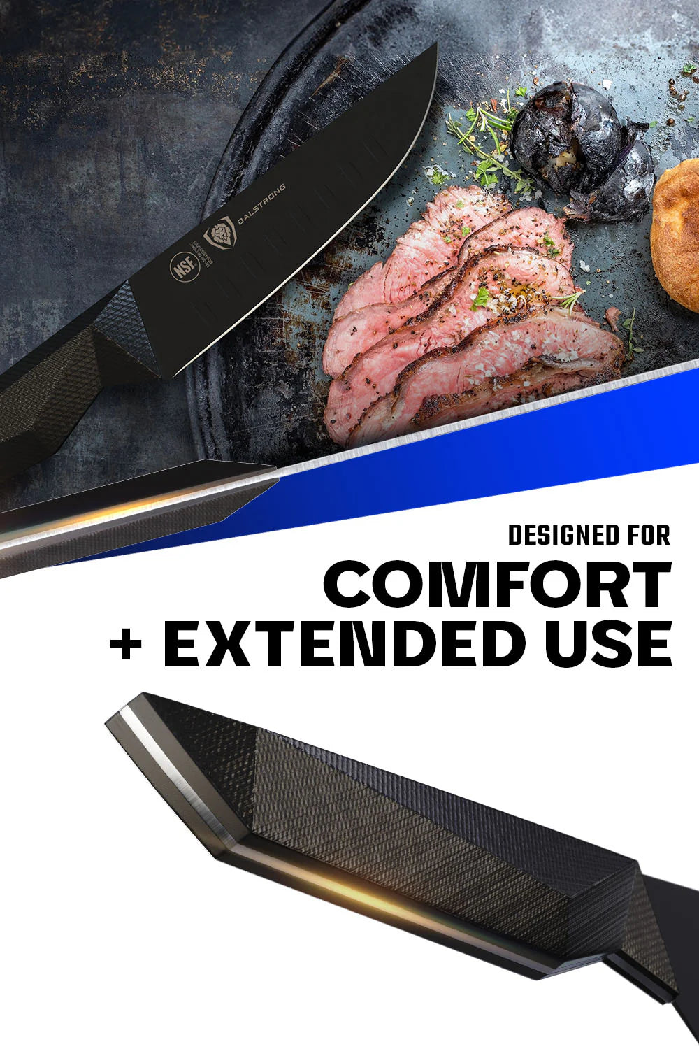 4-Piece Steak Knife Set | Shadow Black Series | NSF Certified | Dalstrong © 4