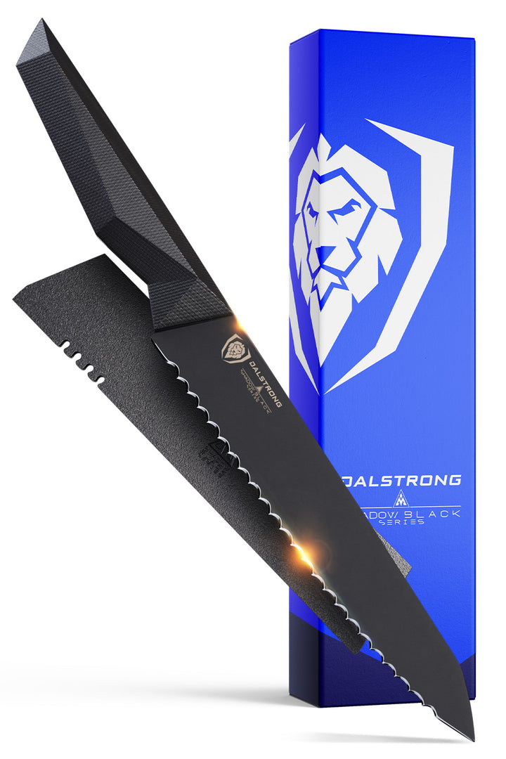 Serrated Utility Knife 6.5"  | Shadow Black Series | NSF Certified | Dalstrong ©