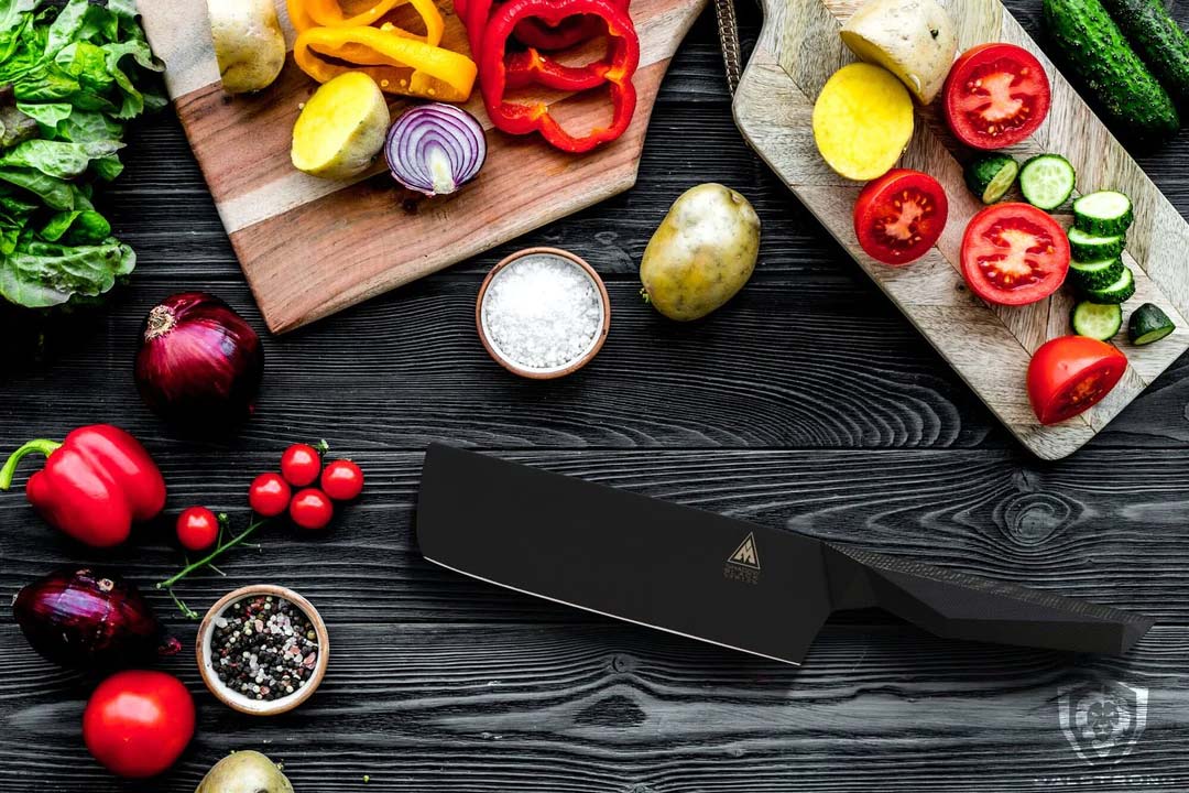 Nakiri Vegetable Knife 7" | Shadow Black Series | NSF Certified | Dalstrong © 8