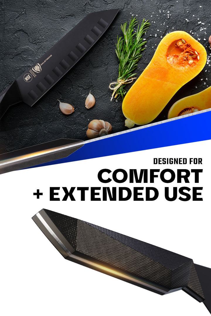 Santoku Knife 7" | Shadow Black Series | NSF Certified | Dalstrong © 4