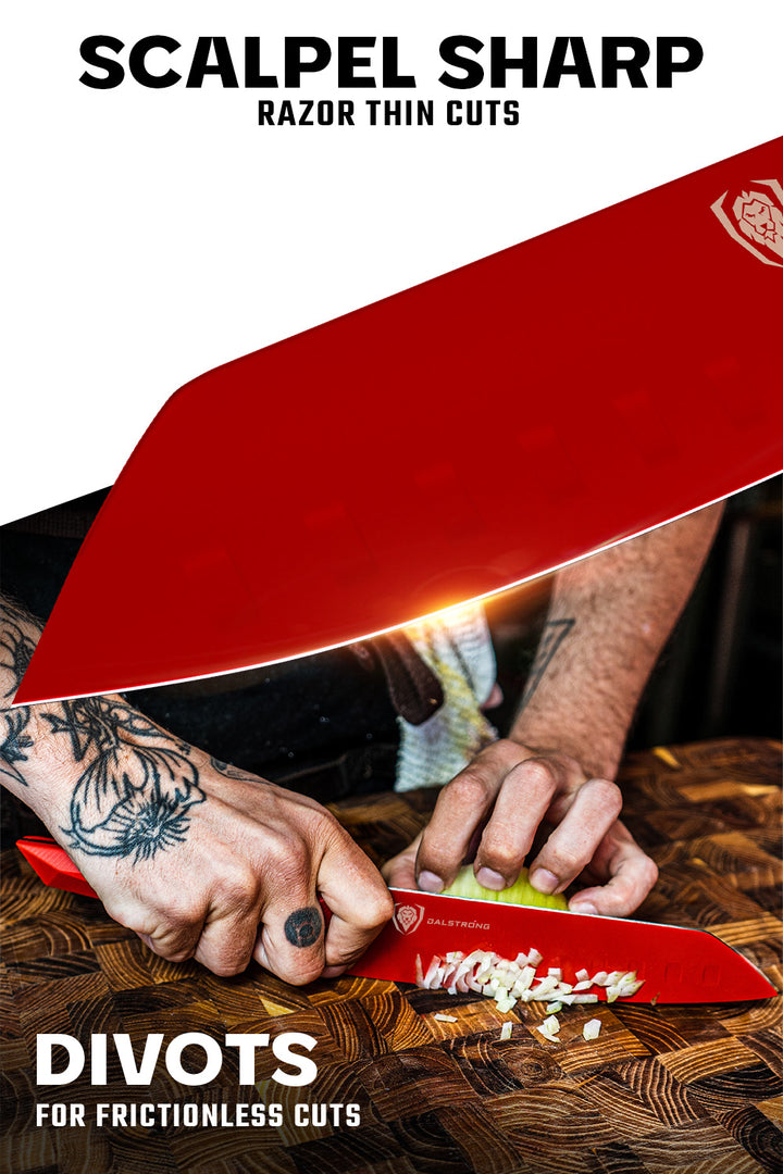 Santoku Knife 7" | Shadow Black Series | RED Edition | Dalstrong ©