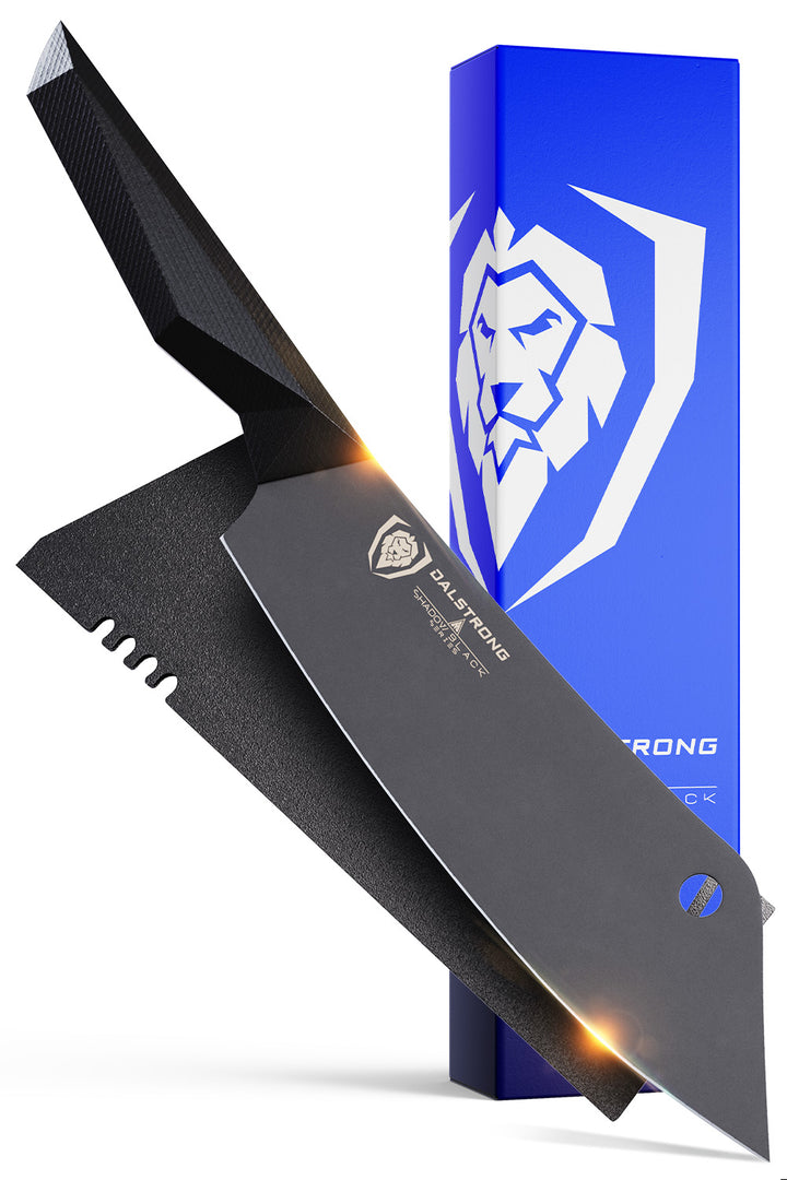 Chef's Knife-Cleaver Hybrid 8" | Crixus | Shadow Black Series | NSF Certified | Dalstrong ©