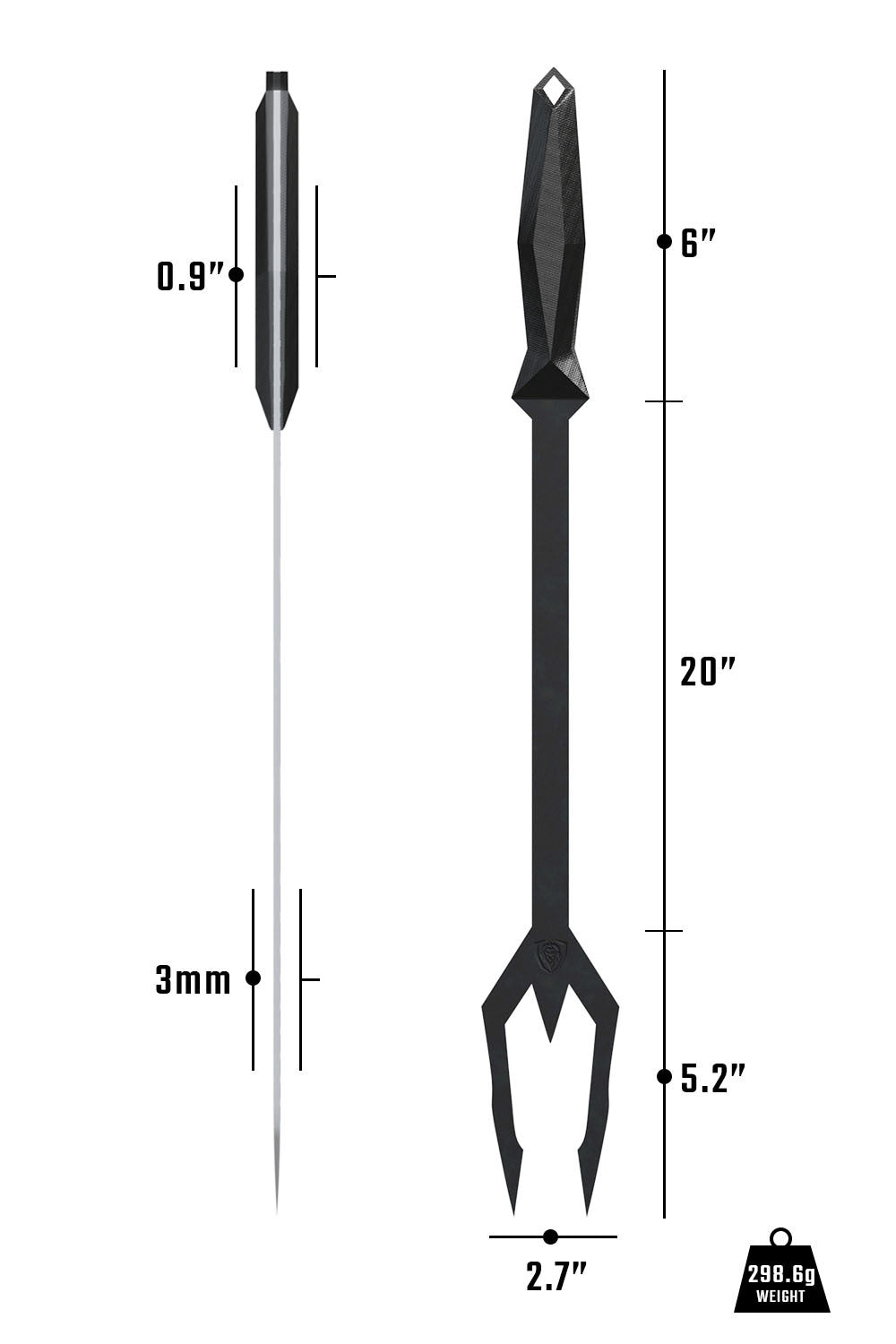 Carving BBQ Trident Set | Shadow Black Series | NSF Certified | Dalstrong ©