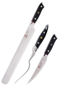 Slicing Knife 12" + Fillet Knife 6" + Meat Fork