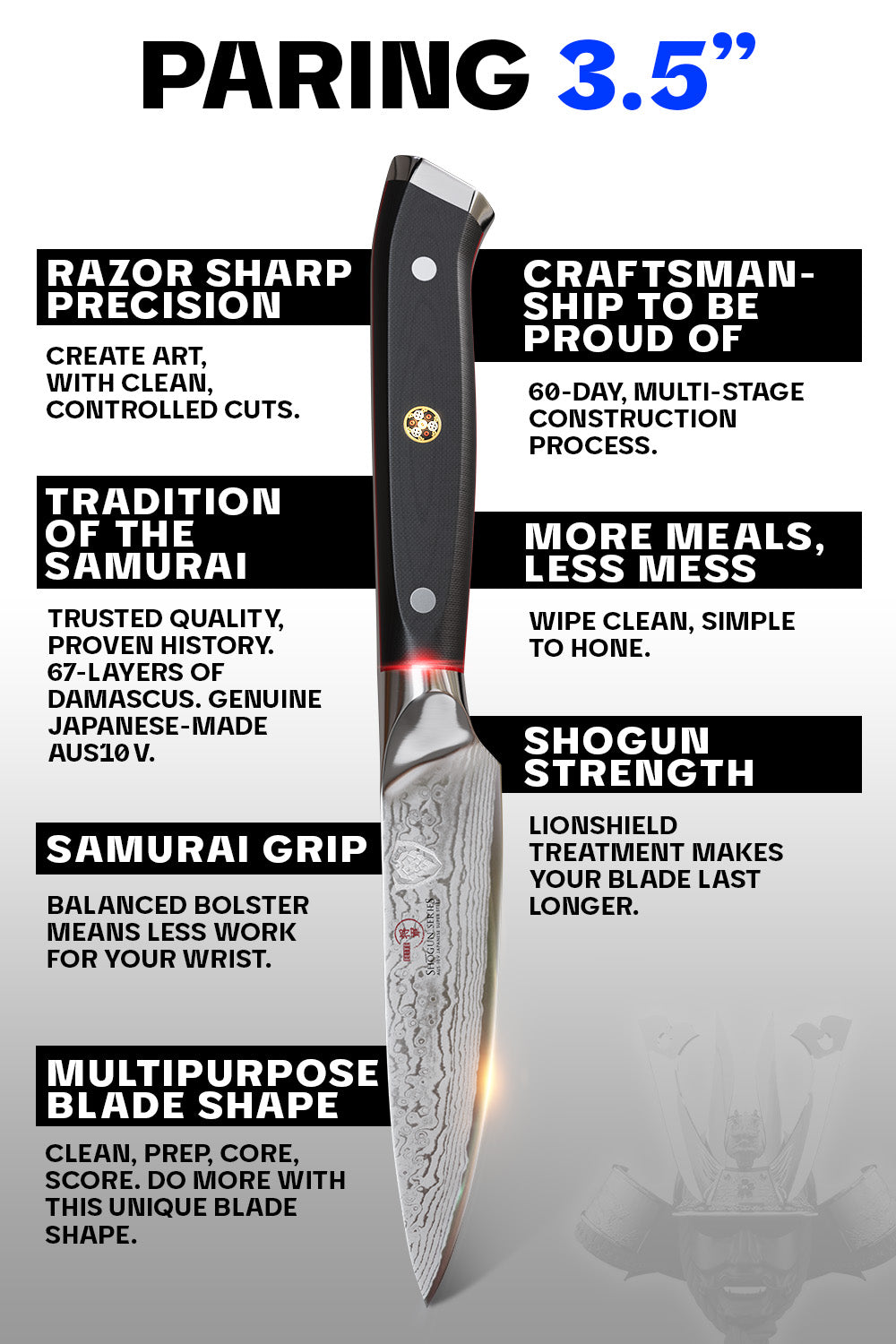 Paring Knife 3.5" | Shogun Series ELITE | Dalstrong ©