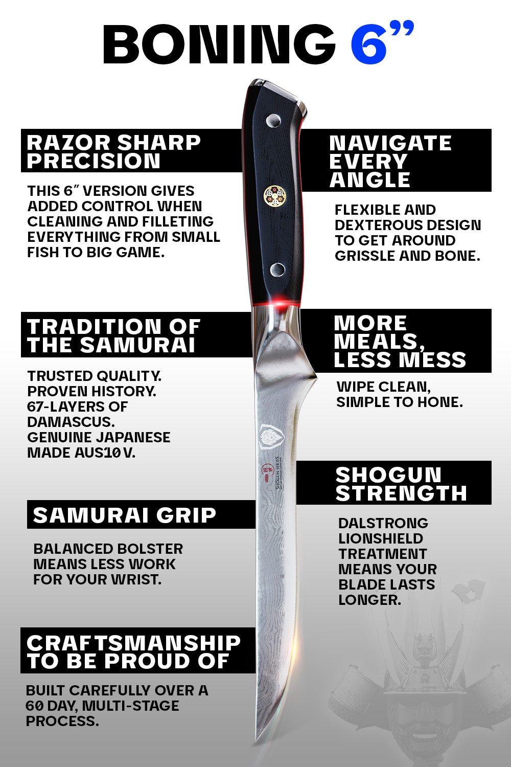 Dalstrong Boning Knife - Shogun Series - VG10 - 6 inch (152mm)