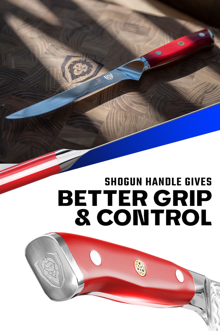 Boning Knife 6" | Crimson Red ABS Handle | Shogun Series | Dalstrong ©