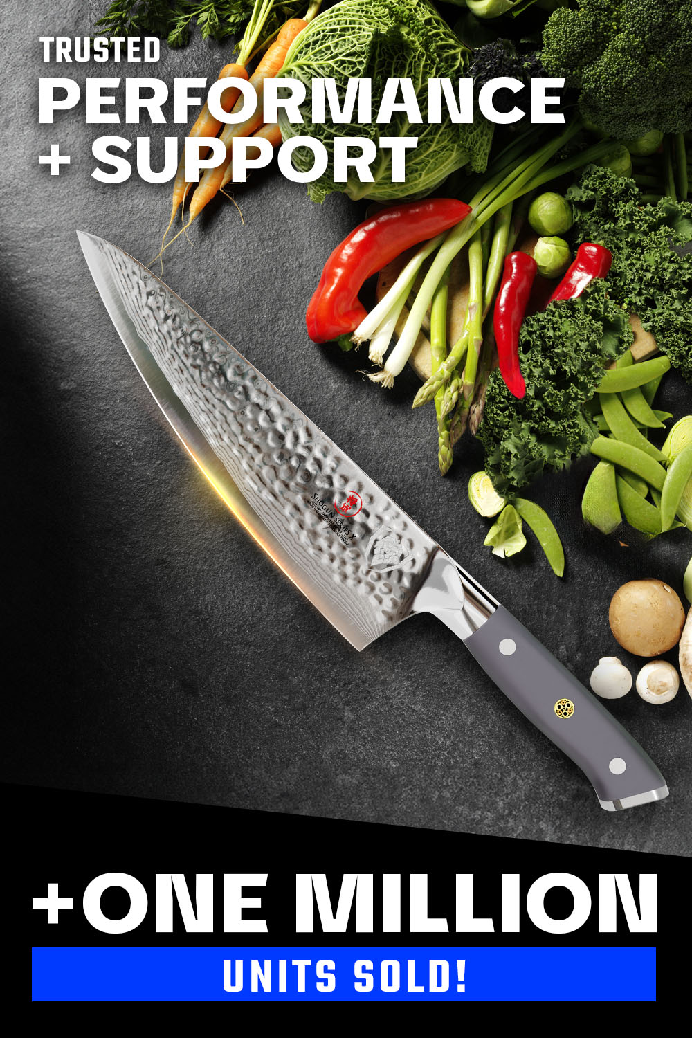 Chef Knife 8" | Gray Matte ABS Handle | Shogun Series X | Dalstrong ©