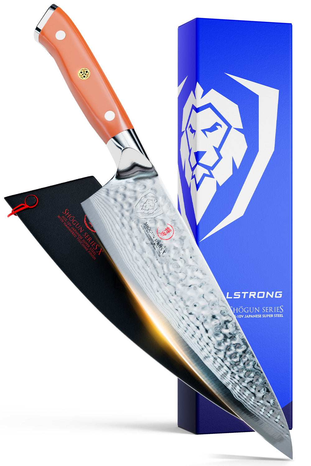 Chef Knife 8" | Flame Orange ABS Handle | Shogun Series X | Dalstrong ©