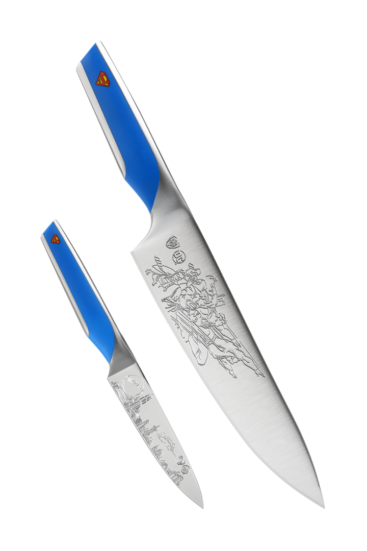 2 Piece Set | 8" Chef's Knife & 3.75" Paring Knife | SUPERMAN™ Edition | Dalstrong ©