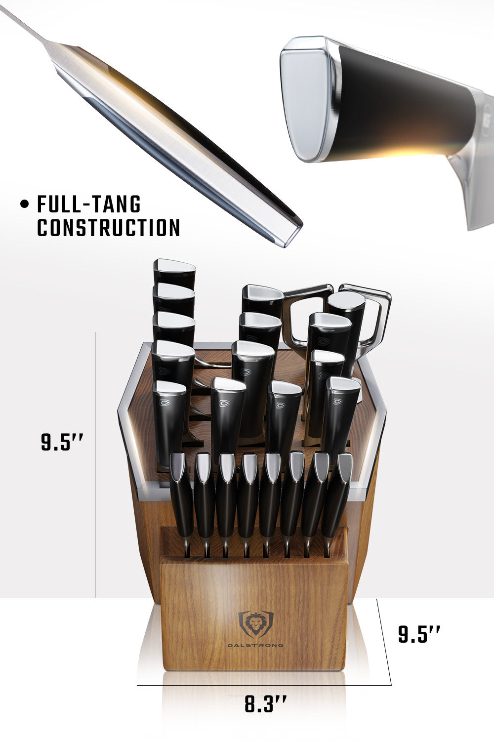 24-Piece Knife Block Set | Vanquish Series | NSF Certified | Dalstrong ©