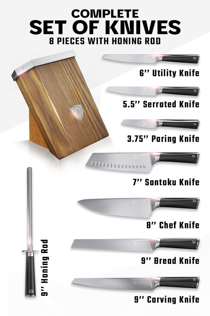 8-Piece Knife Block Set | Vanquish Series | NSF Certified | Dalstrong ©