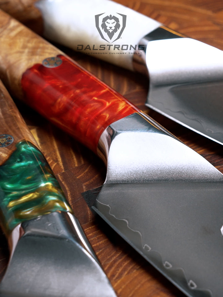 Chef & Cleaver Crixus Knife 8" | Red Handle | Valhalla Series | Dalstrong ©