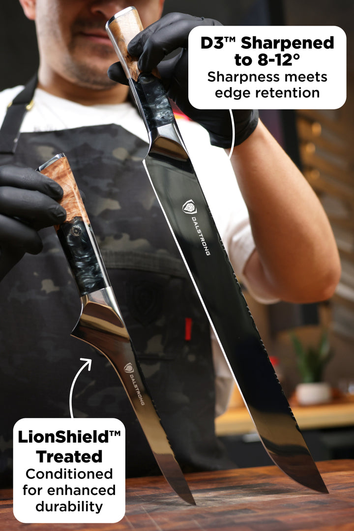 2 Piece Set | Slicing Knife & Boning Knife | Valhalla Series | Ravenstone Edition | Dalstrong ©