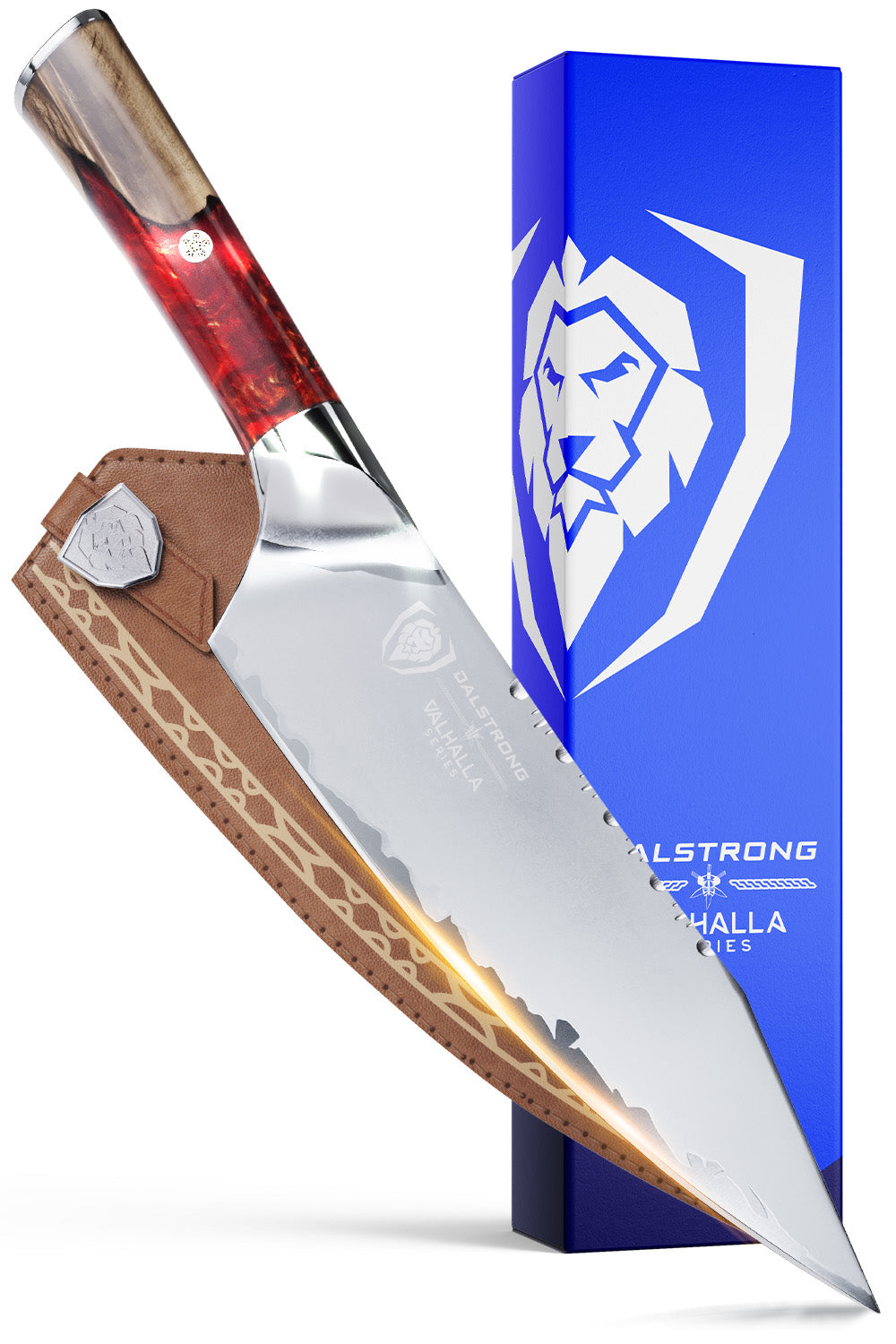 Chef's Knife 8" | Blood Raider Red Handle | Valhalla Series | Dalstrong ©