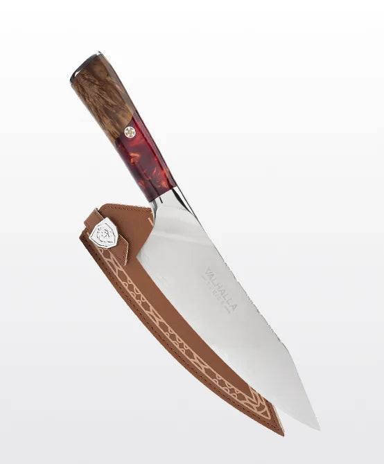 Chef's Knife 8" | Blood Raider Red Handle | Valhalla Series | Dalstrong ©