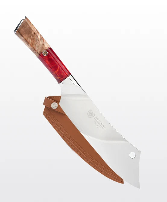 Valhalla Series _ Chef & Cleaver Crixus Knife 8" | Red Handle | Valhalla Series | Dalstrong © _ 1