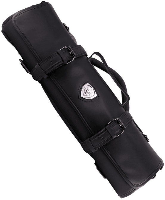 Midnight Black | Full Grain Leather | Vagabond Knife Roll | Dalstrong ©