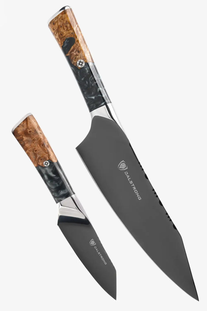 2 Piece Set | Chef Knife & Paring Knife | Valhalla Series | Ravenstone Edition | Dalstrong ©