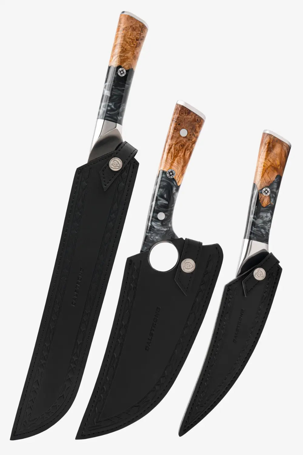 3 Piece Set | Slicing, Fillet & Venator Knife | Valhalla Series | Ravenstone Edition | Dalstrong ©