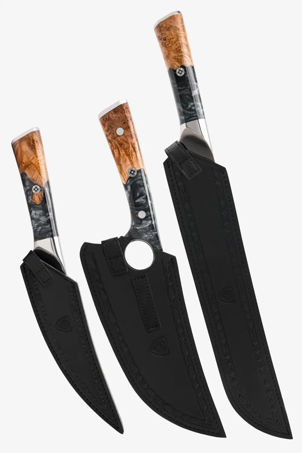 3 Piece Set | Slicing, Fillet & Venator Knife | Valhalla Series | Ravenstone Edition | Dalstrong ©