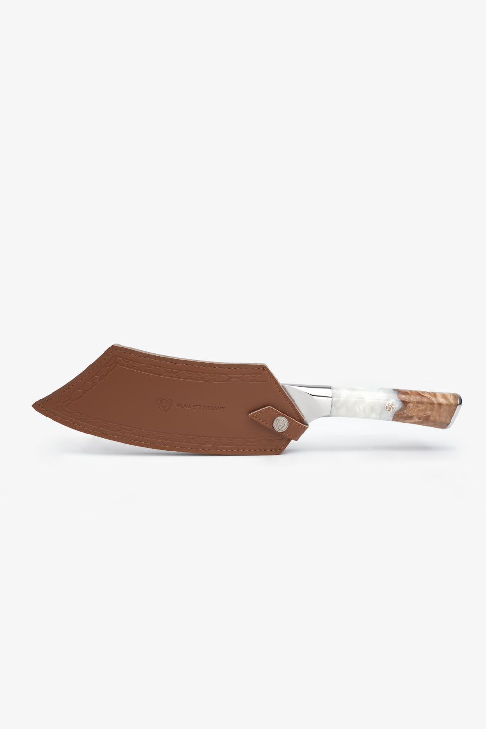 Chef & Cleaver Crixus Knife 8" | White Handle | Valhalla Series | Dalstrong ©