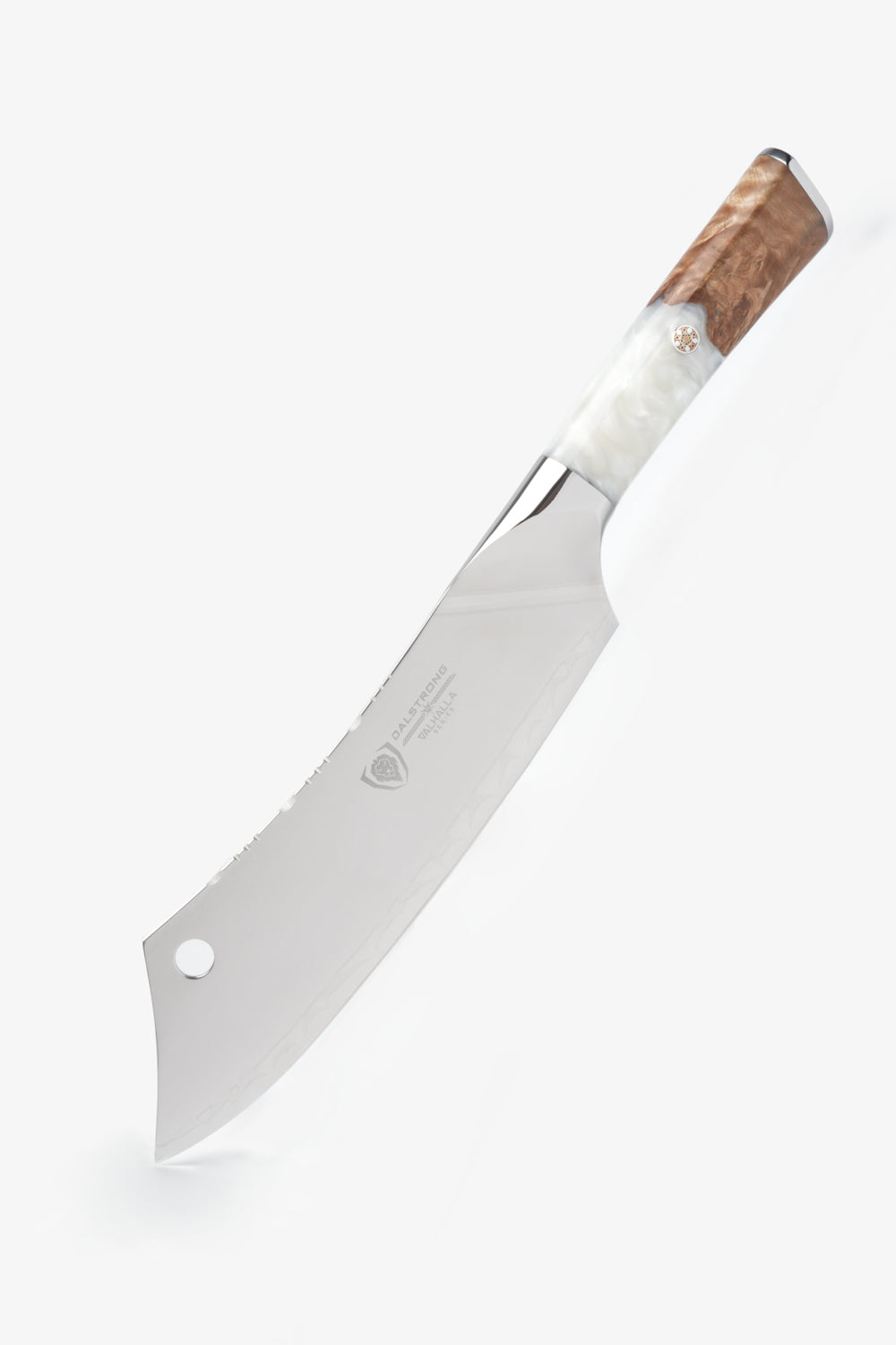 Chef & Cleaver Crixus Knife 8" | White Handle | Valhalla Series | Dalstrong ©