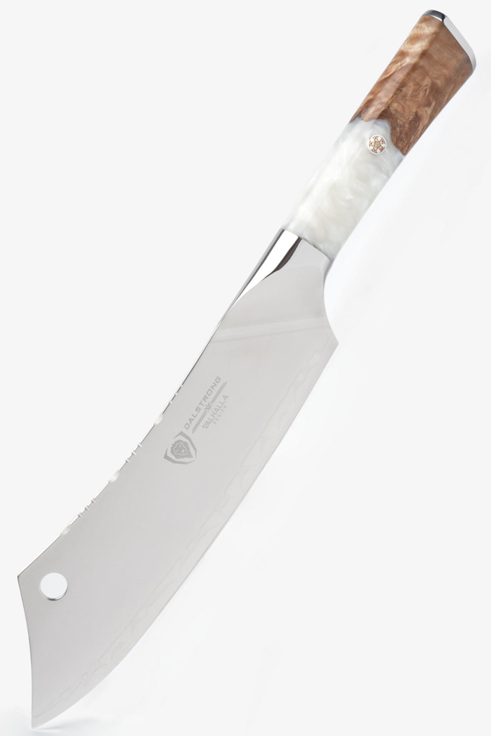 Chef & Cleaver Crixus Knife 8" | White Handle | Valhalla Series | Dalstrong ©