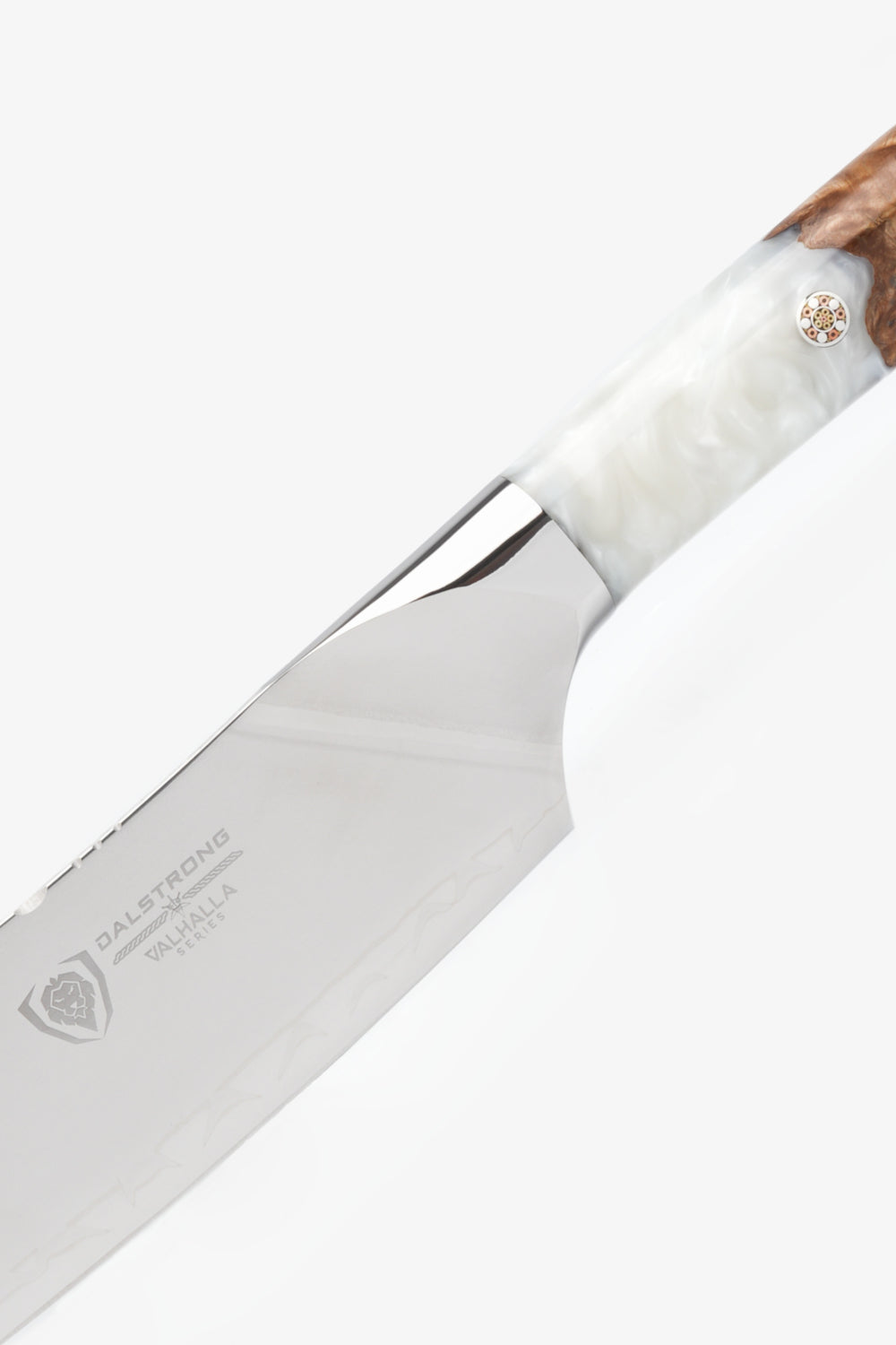 Chef & Cleaver Crixus Knife 8" | White Handle | Valhalla Series | Dalstrong ©