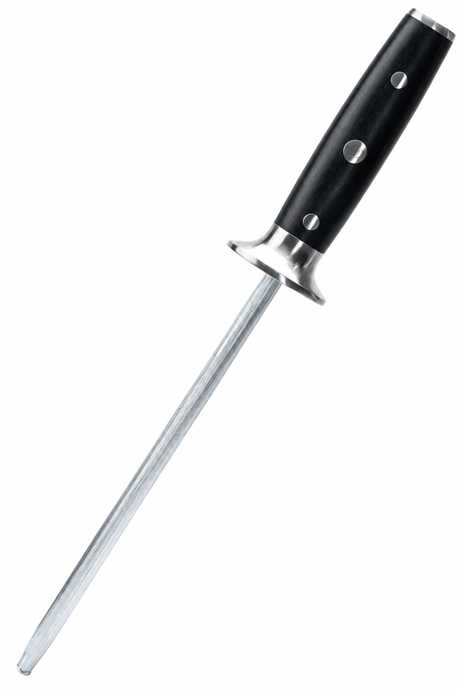 Gladiator 10-inch honing steel with black handle