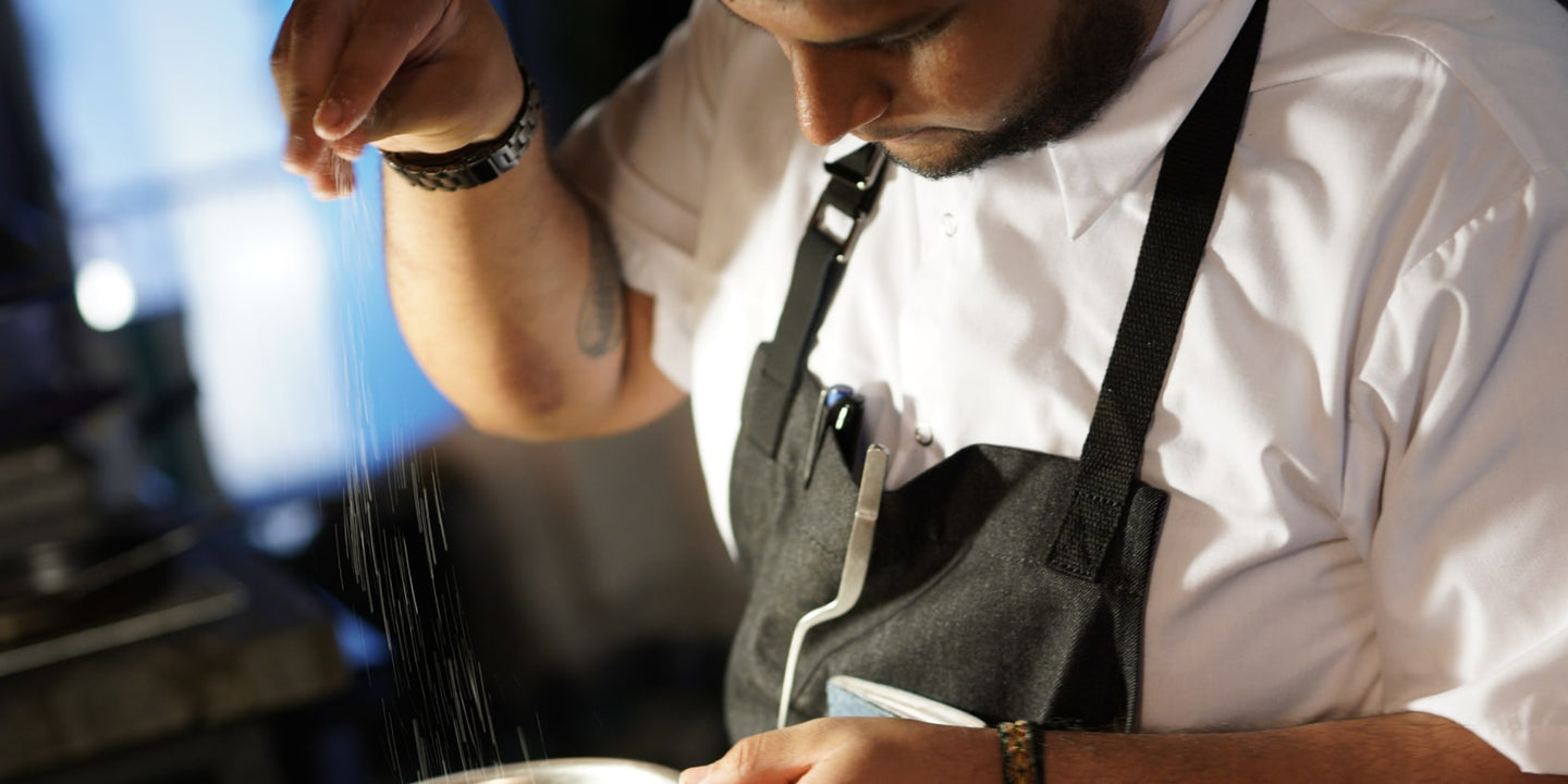 The Night Rider | Black Denim | Professional Chef's Kitchen Apron | Dalstrong © (image background)