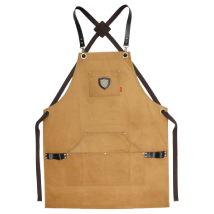 Professional Chef Apron | Brown 'Desert Drifter' | Heavy-Duty Waxed Canvas | Dalstrong ©